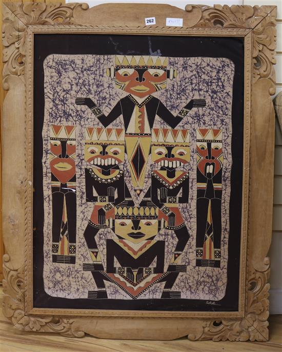 A framed Batik